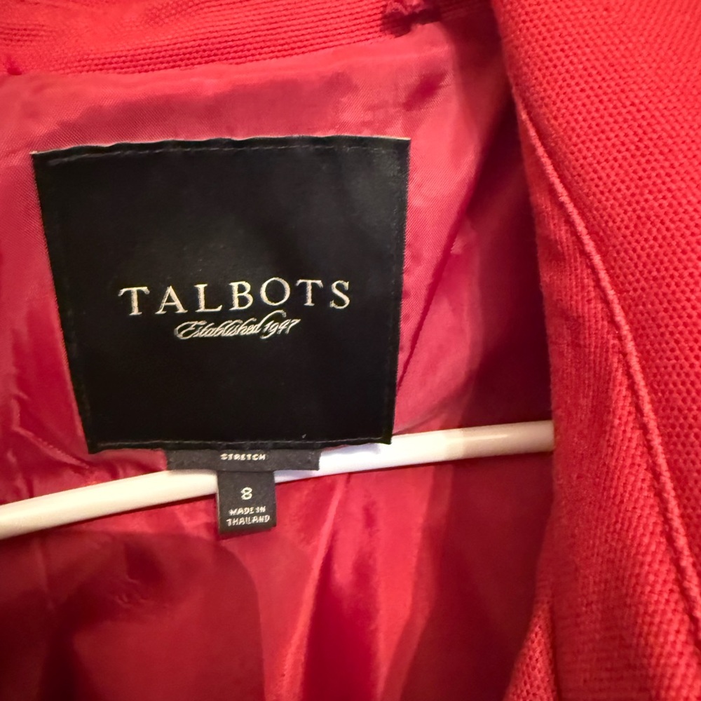 Talbots Vibrant Red Trench Coat - Picture 2 of 12